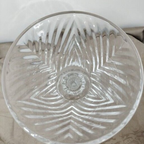 Aderia Crystal Glass Pedestal Compote/Candy Bowl made In Japan 5"1/4 5"1/2 New - Picture 4 of 7
